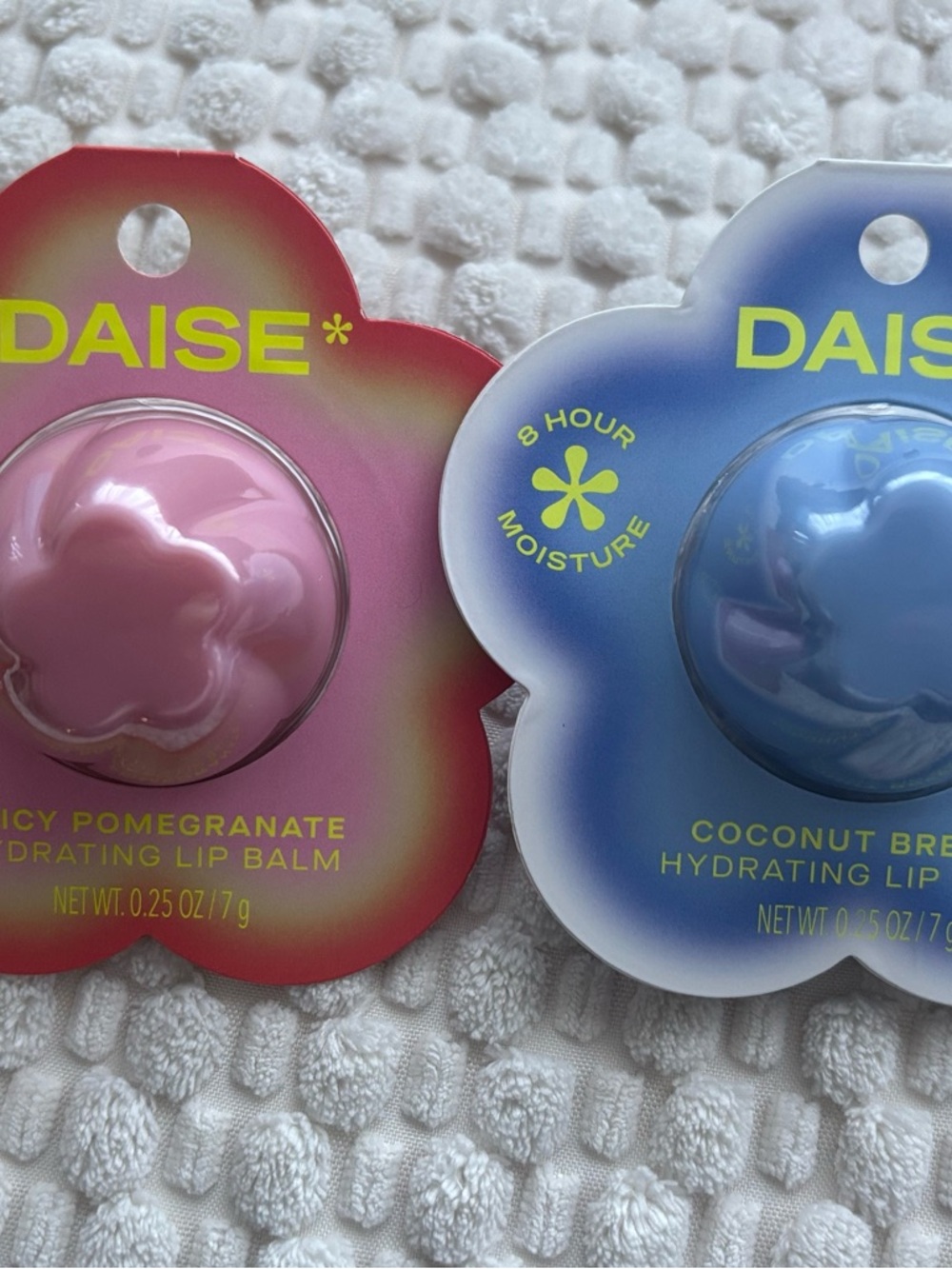 DAISE Hydrating Lip Balm - Pink (Juicy Pomegranate) & Blue (Coconut Breeze)